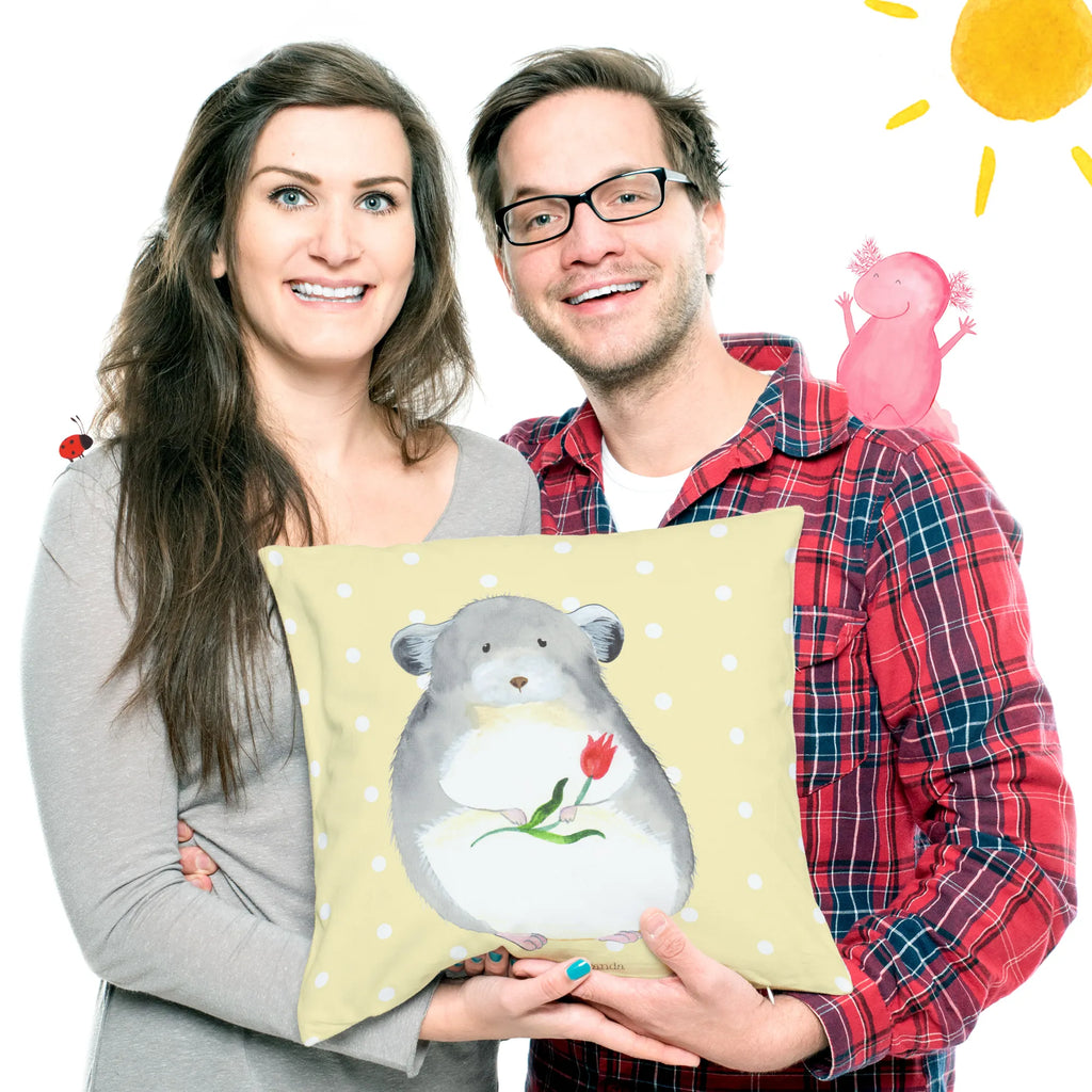 40x40 poduszka szynszyla kwiat Motywy zwierzęce, dobra energia, zabawne powiedzonka, zwierzęta