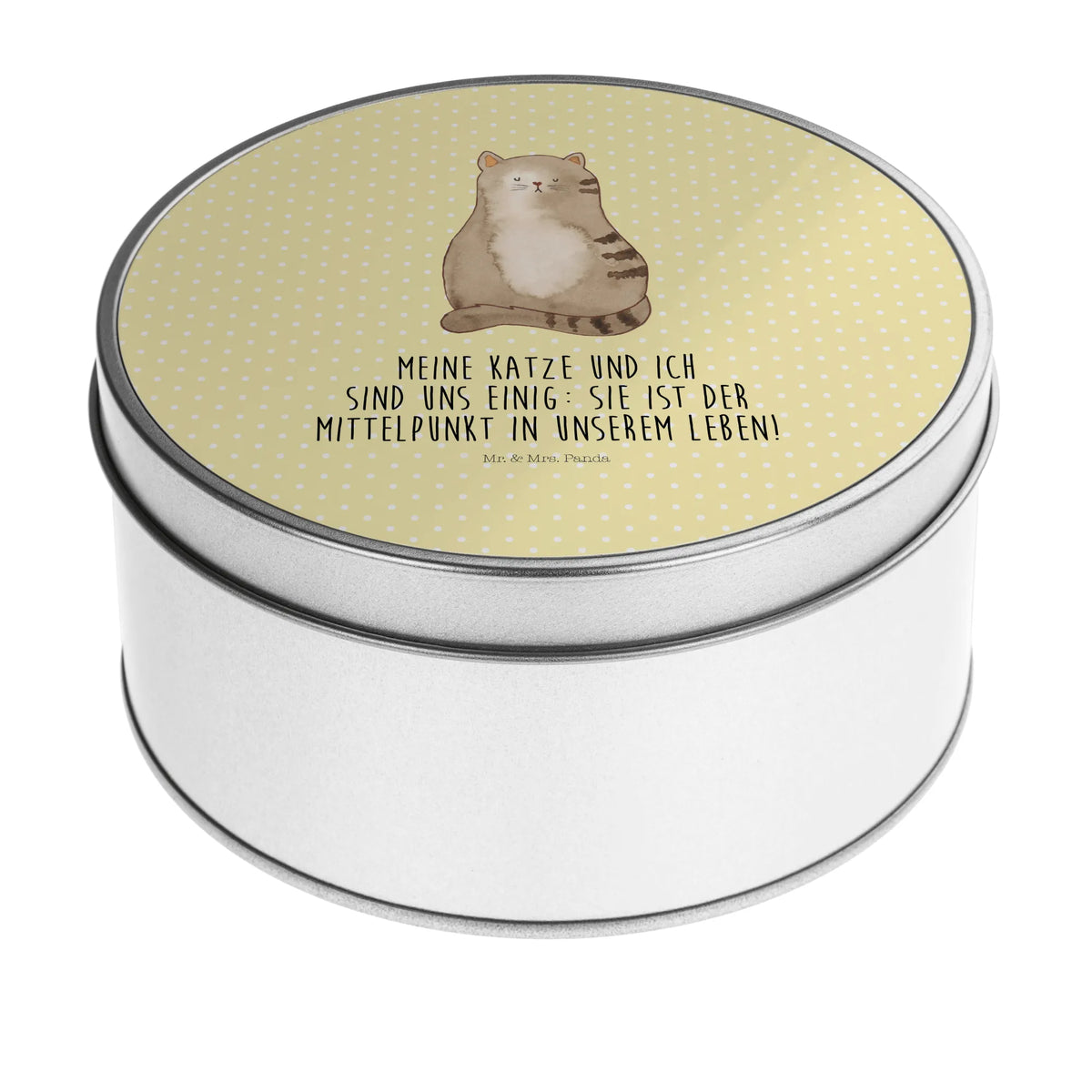 Round tin Cat Sit animal lover, tomcat, kitty, meow, kitten, housecat, mama cat, love cats, cat image, cat fan, cat lover, cat fancier, cat decoration, gift for cat lover, cat owner, funny cats, cat sayings, cat motto, funny cat gifts, fan merchandise, cat stuff, purpose in life, pussy, center, pet, cat love