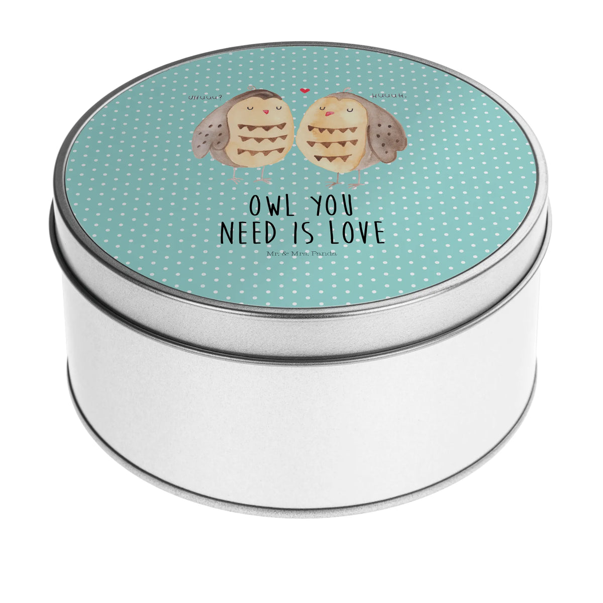 Round tin owls Love gift ideas, birthday present, forest animal, bird, nocturnal, illustrated, romantic gift, owl decor, Wedding saying, Girlfriend gift, Pun funny, Love saying, Owl decoration, Friend