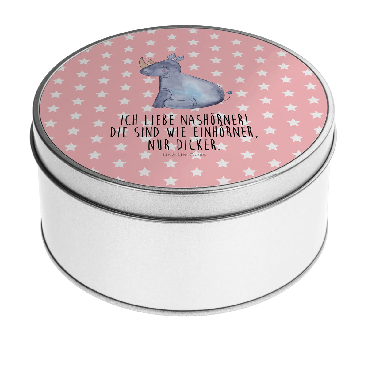 Blechdose rund Einhorn Nashorn