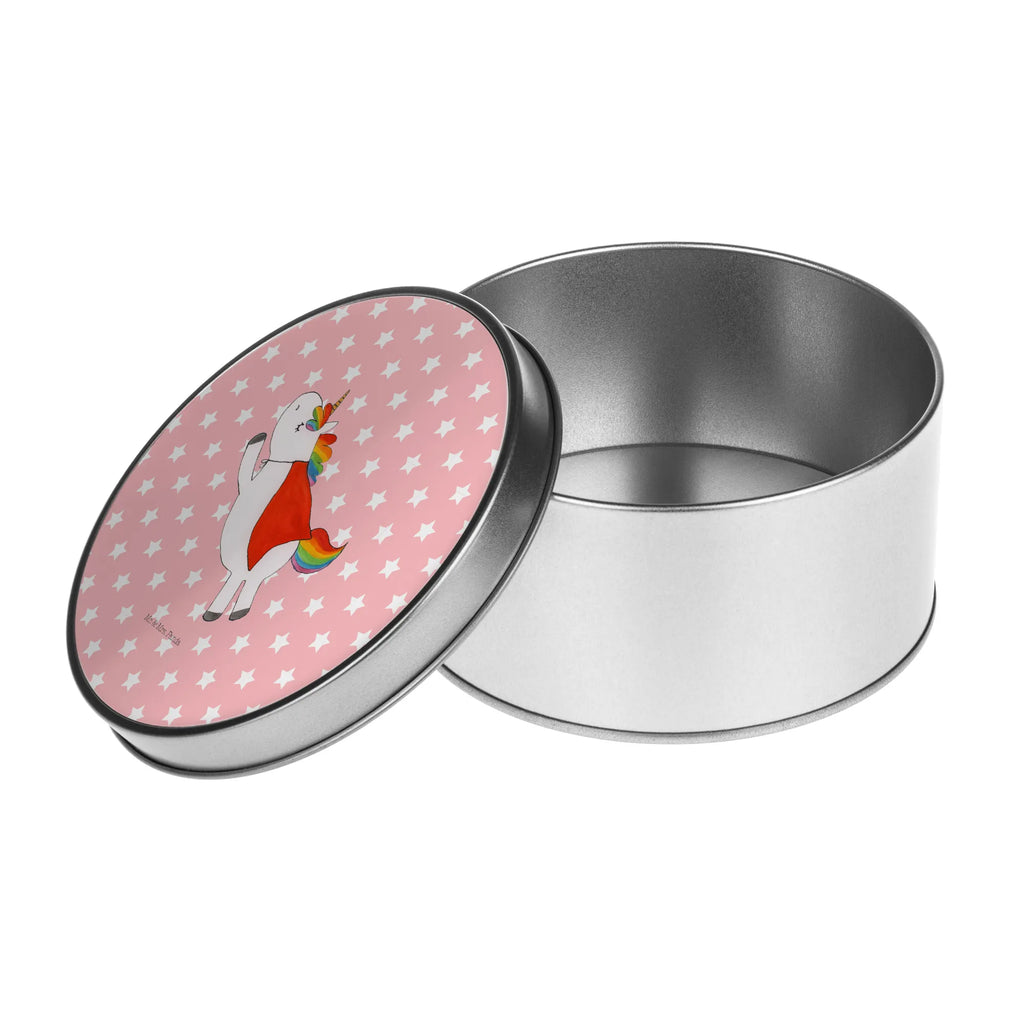 okrągła puszka z blachy Jednorożec Super Jednorożec, jednorożce, dekoracje jednorożca, jednorożec