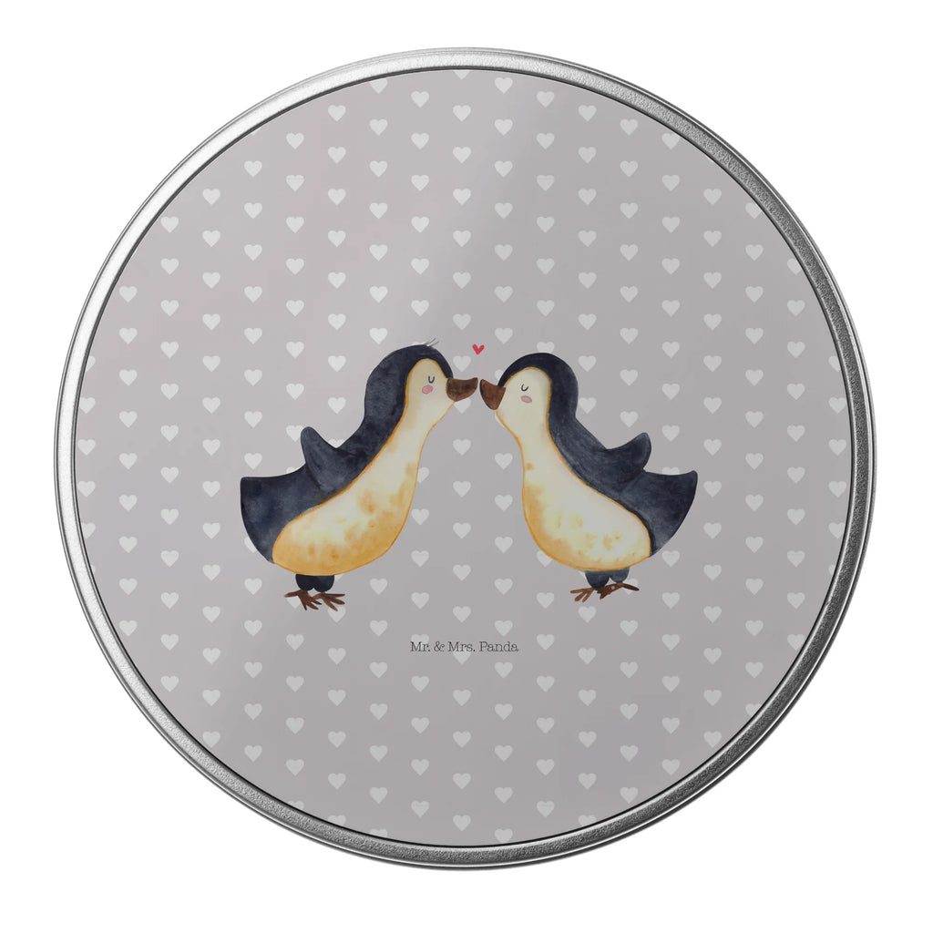 Round tin Penguins in love tin can, tin, storage tin, storage, cookie tin, gift box, Love, Loving, Two, Together, Marriage, Engagement, Proposal of marriage, Love gift, gift for her, gift for him, anniversary gift, wedding, pair of penguins, wedding anniversary, fiancée, fiancé, proof of love, gift friend, pair, gift idea, love, couple. love couple, gift girlfriend, Penguin, engagement, penguin love, penguins, anniversary, love saying, guest gift, gift anniversary