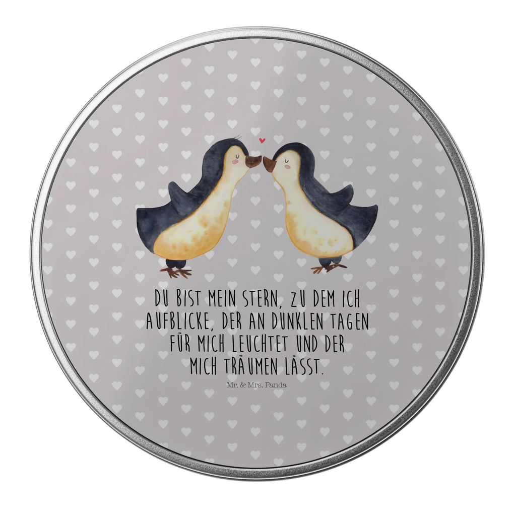 Round tin Penguins in love tin can, tin, storage tin, storage, cookie tin, gift box, Love, Loving, Two, Together, Marriage, Engagement, Proposal of marriage, Love gift, gift for her, gift for him, anniversary gift, wedding, pair of penguins, wedding anniversary, fiancée, fiancé, proof of love, gift friend, pair, gift idea, love, couple. love couple, gift girlfriend, Penguin, engagement, penguin love, penguins, anniversary, love saying, guest gift, gift anniversary