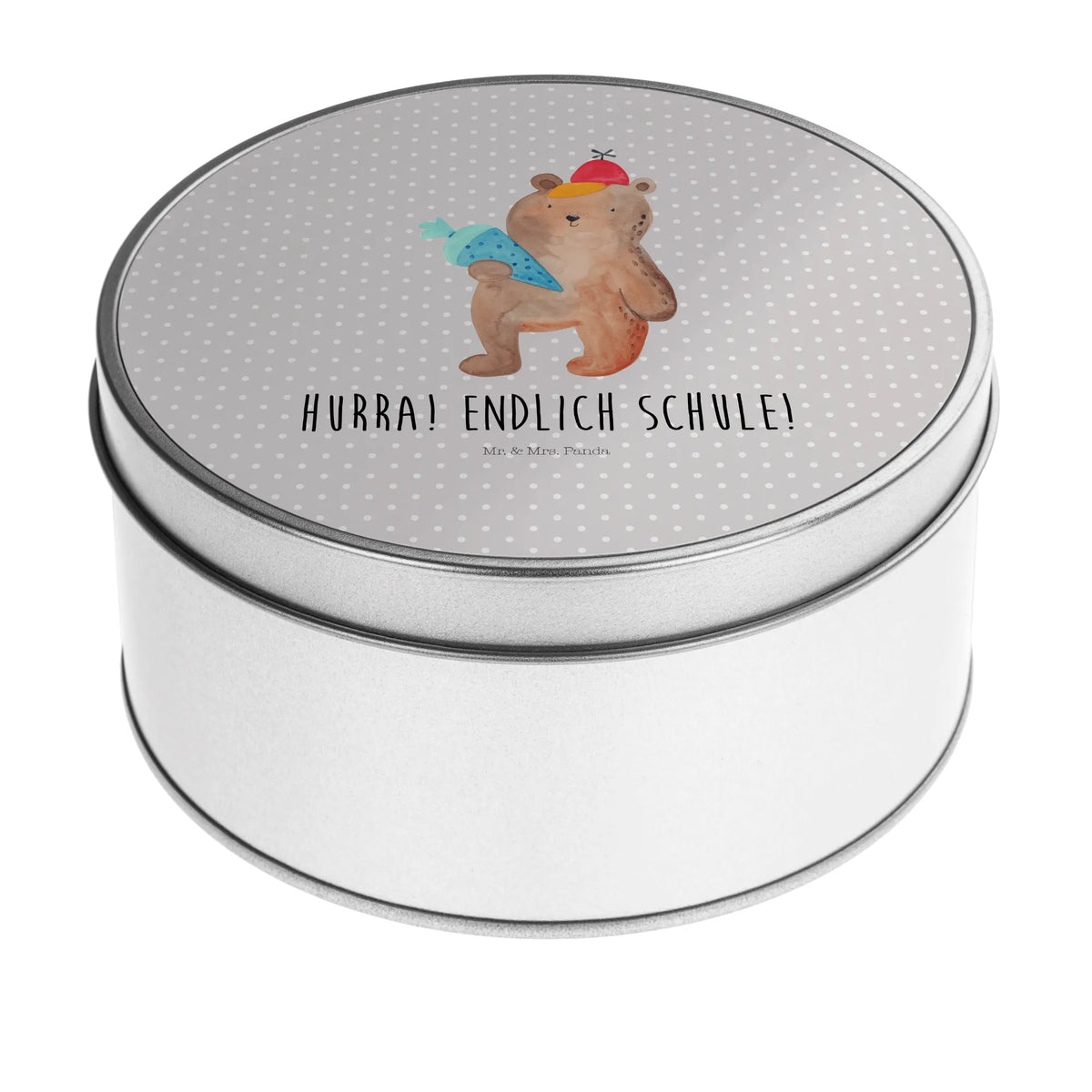 Round tin bear School cone