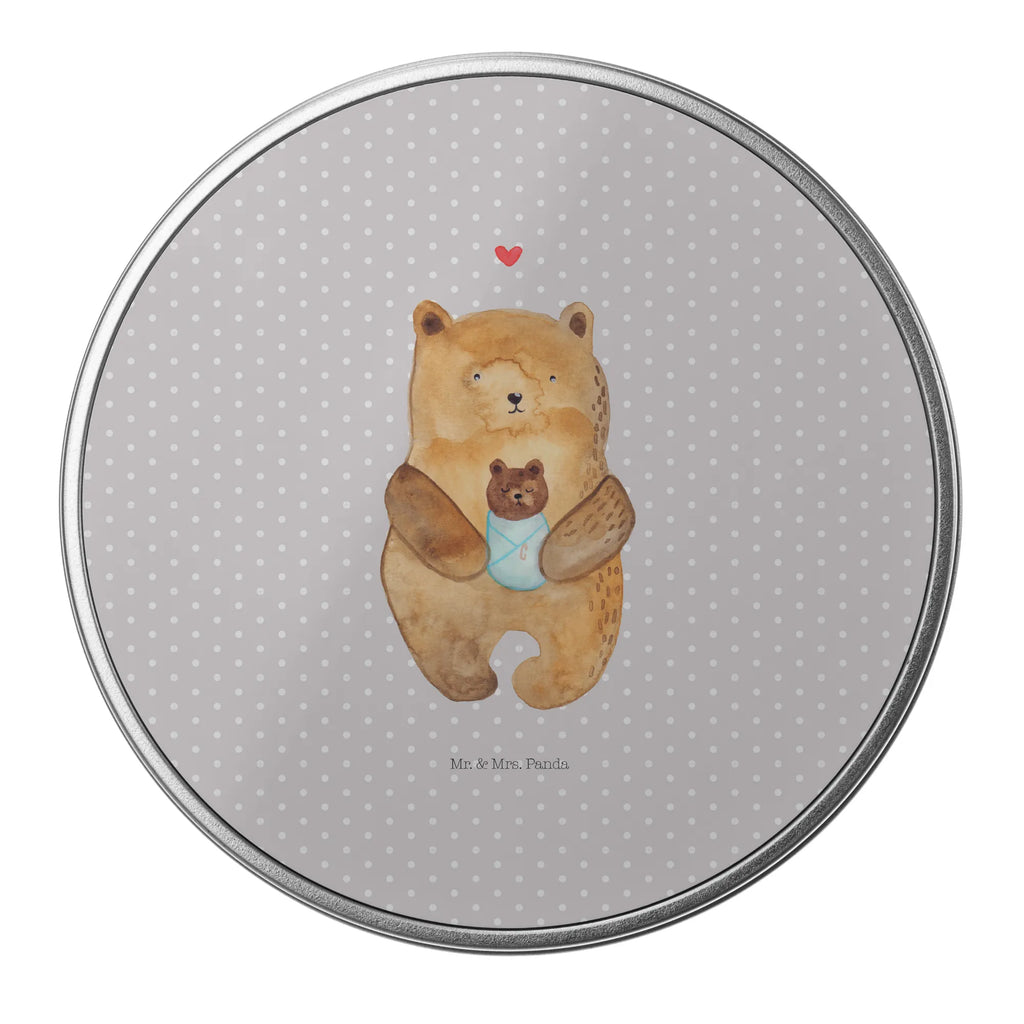 okrągła puszka z blachy Niedźwiedź Niemowlę Niedźwiedź, Miś, Pluszowy miś