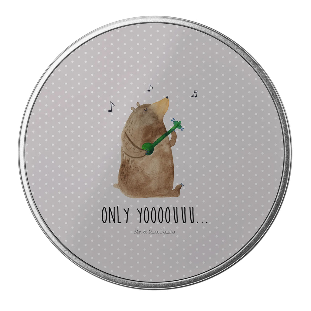 okrągła puszka z blachy niedźwiedź Gitara Niedźwiedź, Miś, Pluszowy miś