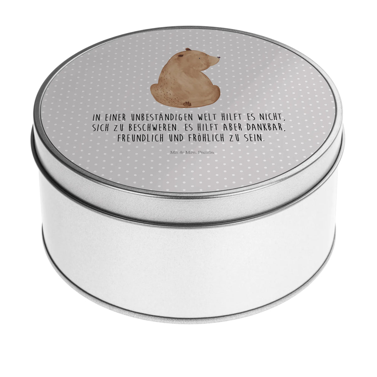 Round tin bear shoulder look teddy bear, cuddly toy, bear love, wisdom, bears, self-esteem, world view