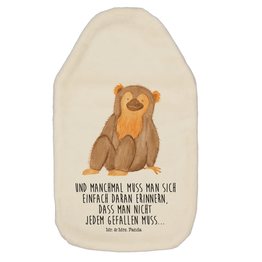 Hot water bottle Monkey Kinderwärmflasche, Wärmflasche, Wärmekissen, Wärmflaschenbezug, Körnerkissen, Wärmflasche mit Bezug, Bettflasche, Kleine Wärmflasche, Afrika, Wildtiere, Selbstachtung, Affen, Äffchen, Respekt, Affe, Liebe, Selbstliebe, Motivation, Selbstbewusstsein, Selfcare