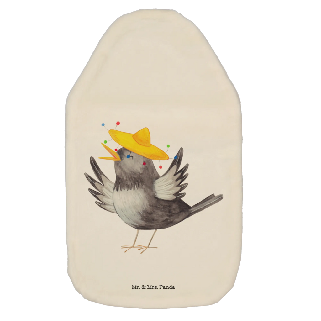 Wärmflasche Rabe mit Sombrero Wärmflasche, Wärmflaschenbezug, Körnerkissen, Wärmekissen, Wärmflasche mit Bezug, Kleine Wärmflasche, Bettflasche, Kinderwärmflasche, Tiermotive, Gute Laune, lustige Sprüche, Tiere, fröhlich sein, froh, Vogel, glücklich sein, Spruch positiv, Rabe, Glück Spruch, Motivation, Elster, Vögel