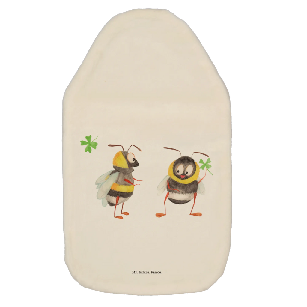 Wärmflasche Hummeln mit Kleeblatt Kleine Wärmflasche, Bettflasche, Wärmflasche, Wärmekissen, Kinderwärmflasche, Wärmflasche mit Bezug, Wärmflaschenbezug, Körnerkissen, Tiermotive, Gute Laune, lustige Sprüche, Tiere, Spruch fröhlich, glücklich werden, glücklich sein, Hummel, Biene, Spruch schön, Biene Deko, Spruch positiv