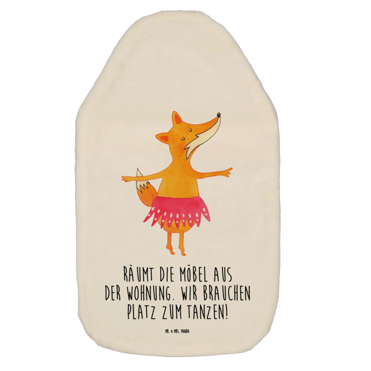 Hot water bottle Fox ballerina animal lover, foxes, forest wildlife, clever as a fox, vixen, invitation, dancer, dancing, fox saying, birthday, ballet