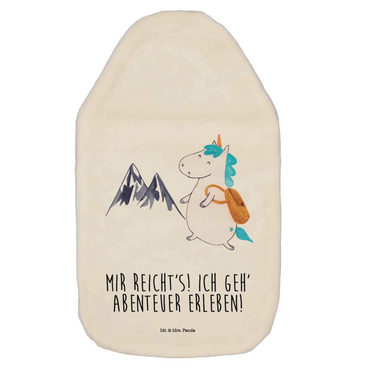 Hot water bottle unicorn climber warming pad, Hot water bottle, children's hot water bottle, grain pillow, unicorn, unicorns, adventure, mountains, world trip, world traveler, travel, adventurer, english, mountaineer, Einhorn, vacation, explorer