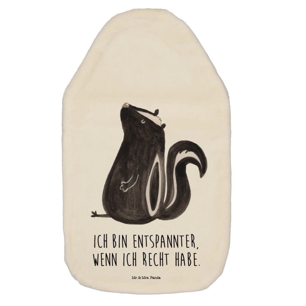 Termofor skunks siedzenie Bettflasche, Wärmflasche mit Bezug, Kinderwärmflasche, Körnerkissen, Wärmflaschenbezug, Kleine Wärmflasche, Wärmekissen, Wärmflasche, Stinktier, Skunk, Büro, Besserwisser, Wildtier, Raubtier, Stinker, Stinki, Recht, Spruch