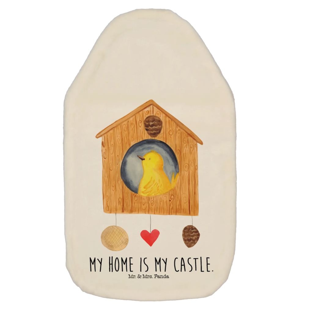 Hot water bottle Bird House Kleine Wärmflasche, Wärmflasche mit Bezug, Körnerkissen, Bettflasche, Wärmflasche, Wärmflaschenbezug, Wärmekissen, Kinderwärmflasche, Tiermotive, Gute Laune, lustige Sprüche, Tiere, Nest, Wohnung, Zuhause, Home sweet home, Vögel, Haus, Castle, Vogelhaus, unser Haus, Lieblingsort, Familie, Eigenheim, Vogel, Vogelhäuschen