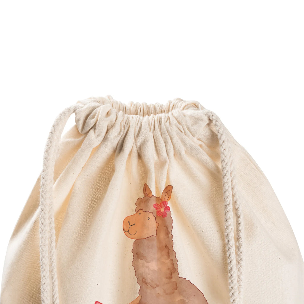 Drawstring bag alpaca flower sports bag, hipster, carrier bag, gym bag, jute bag, bag, alpaca, llama, pako, camel, Peru, animal, favourite animal, flower, Alpaca, llamas