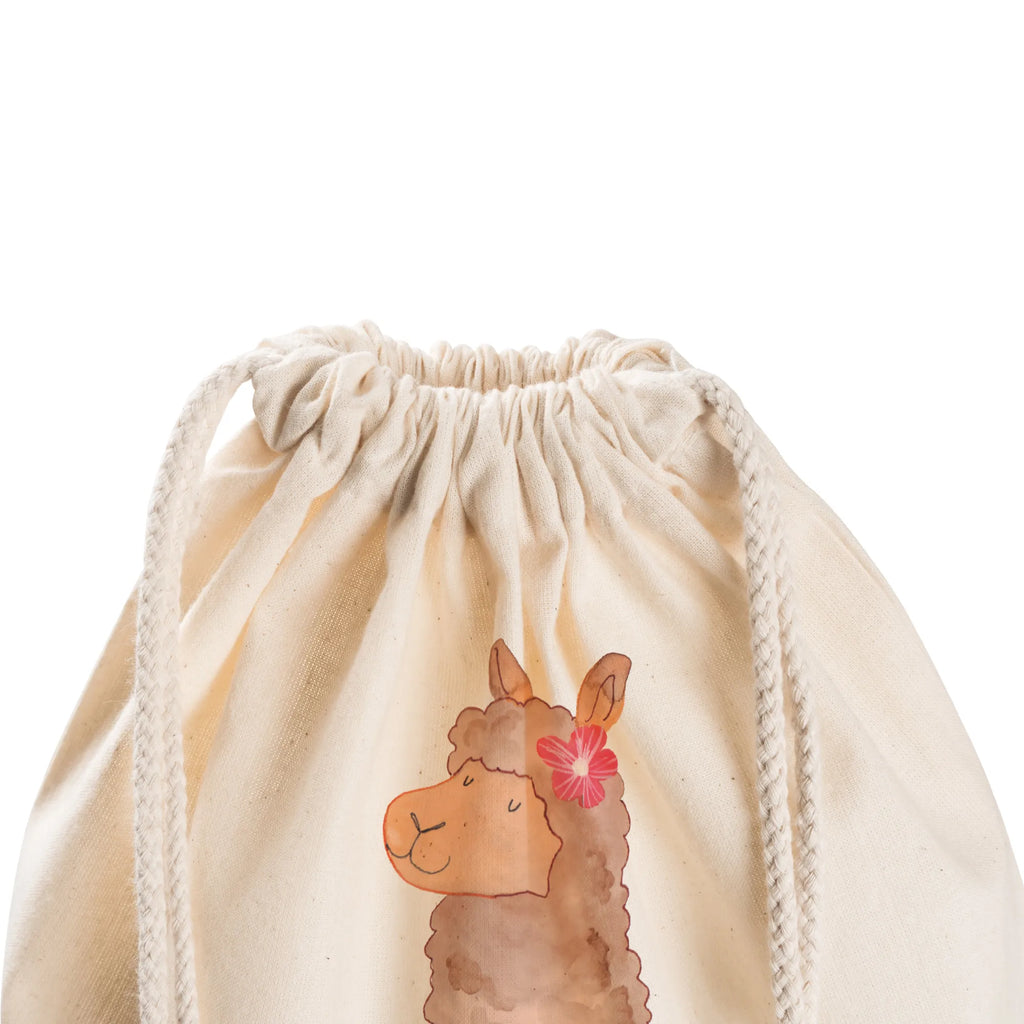 Drawstring bag alpaca flower sports bag, hipster, carrier bag, gym bag, jute bag, bag, alpaca, llama, pako, camel, Peru, animal, favourite animal, flower, Alpaca, llamas