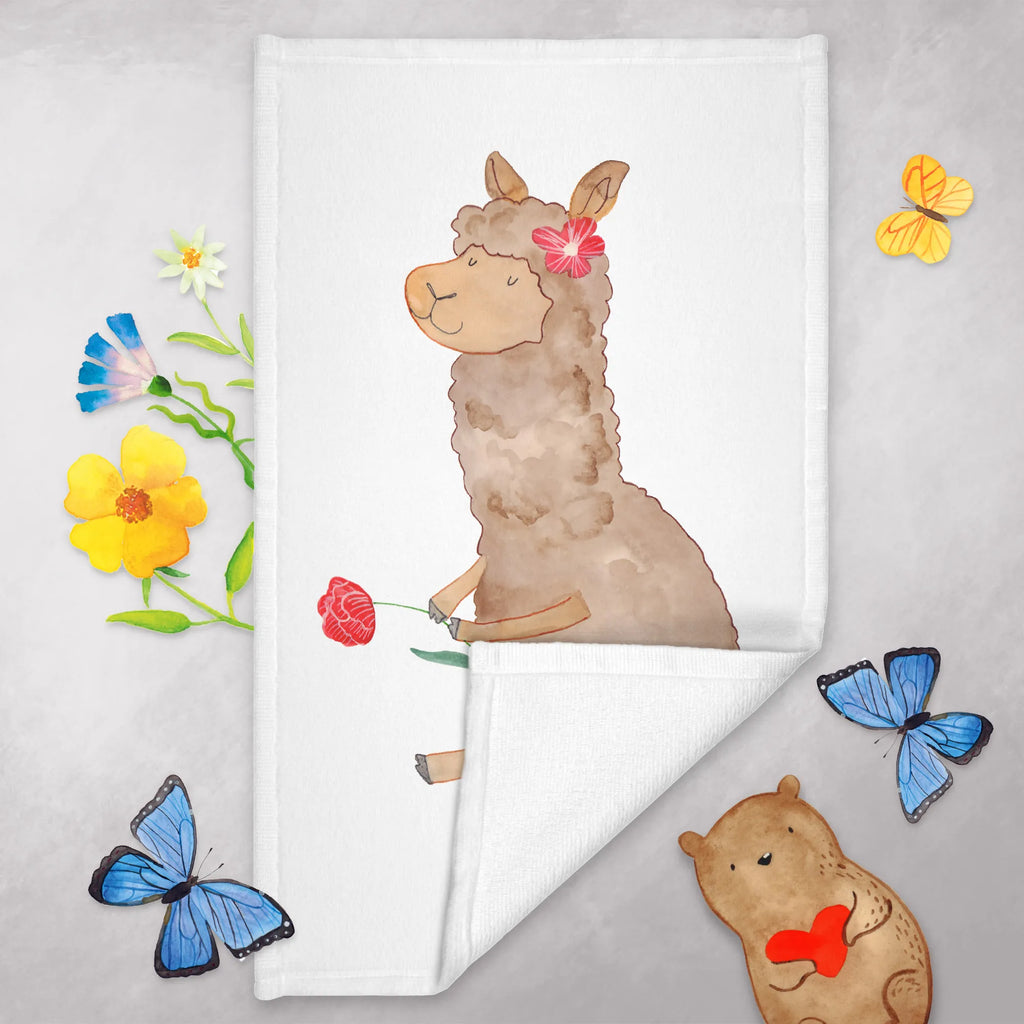 Hand towel alpaca flower Duschtuch, Reisehandtuch, Gästehandtuch, sporthandtuch, kinderhandtücher, handtücher, handtuch bad, frotteehandtücher, gesichtstuch, handtuch badezimmer, bad handtuch, baumwollhandtücher, reisehandtücher, gesichtshandtuch, handtücher 50x100, Kinderhandtuch, sporthandtücher, Gästehandtücher, Handtuch 50x100, Handtuch, Mittelgroßes Handtuch, Alpaka, Lama, Alpaka Dekor, Alpaka Zitat, Blume, Alpaka Dekoration, Lamas, Alpaka Geschenk, Alpaka Spruch, Alpaka Witz, Motiv Alpaka