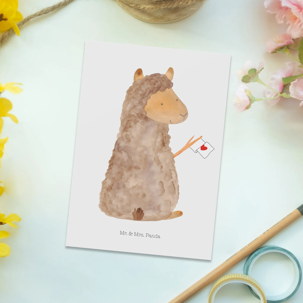 Postcard alpaca banner card, letter, invitation, postcards, gift card, invitation card, gift, Postcard, paper, alpaca, llama, pako, camel, Peru, animal, favourite animal, llamas, alpacas, Alpaca, love