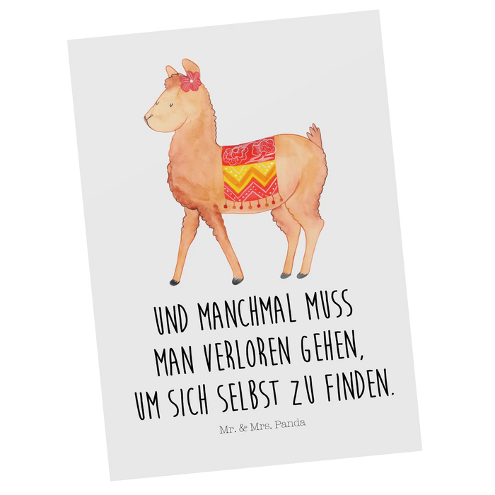 Postkarte Alpaka Stolz