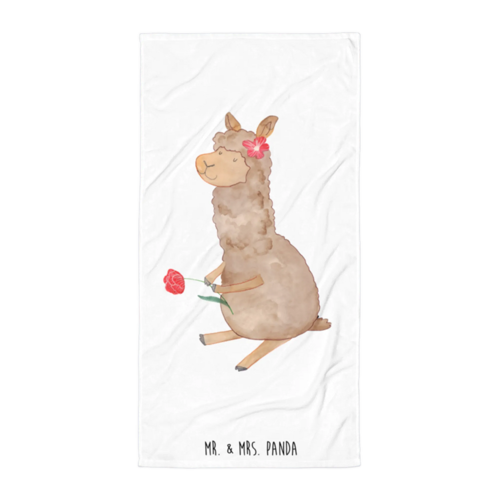 XL bath towel alpaca flower oversized towel, XL bath towel, large beach towel, luxury bath sheet, extra large swim towel, spa towel, alpaca, llama, pako, camel, Peru, animal, favourite animal, Alpaca, flower, llamas