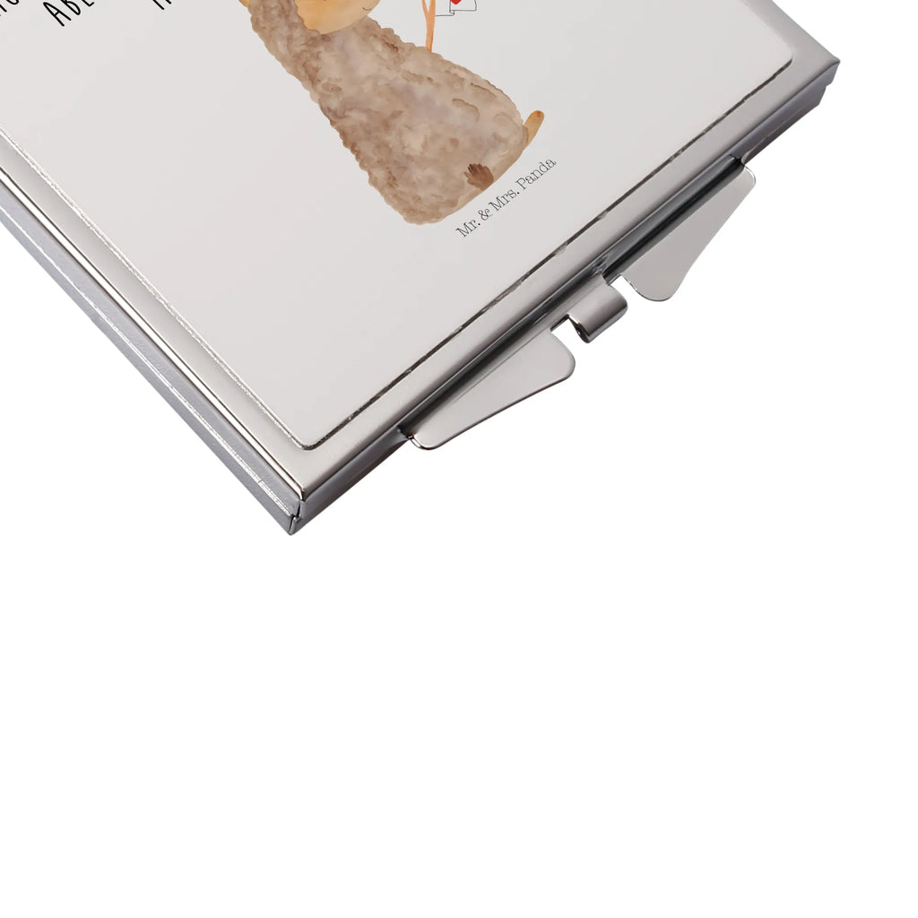 Handbag mirror alpaca banner make-up mirror, mirror, handbag, square, silver, make up, alpaca, llama, pako, camel, Peru, animal, favourite animal, Alpaca, alpacas, love, llamas