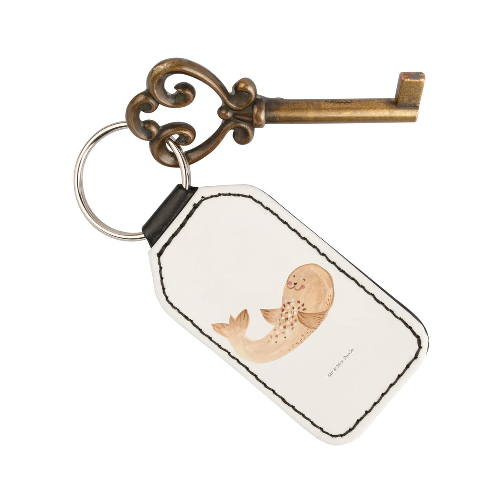 Rectangular key ring seal Lay key ring, pendant, lucky charm, keychain, bag pendant, small animals, cute, funny, cute animal motives, hand drawn, small world, funny sayings, good mood, happy, gifts, gift ideas, special gifts, animal lover, card, seal, Baltic Sea, Seal, seals, beach, laughter, North Sea, joy, sea animal