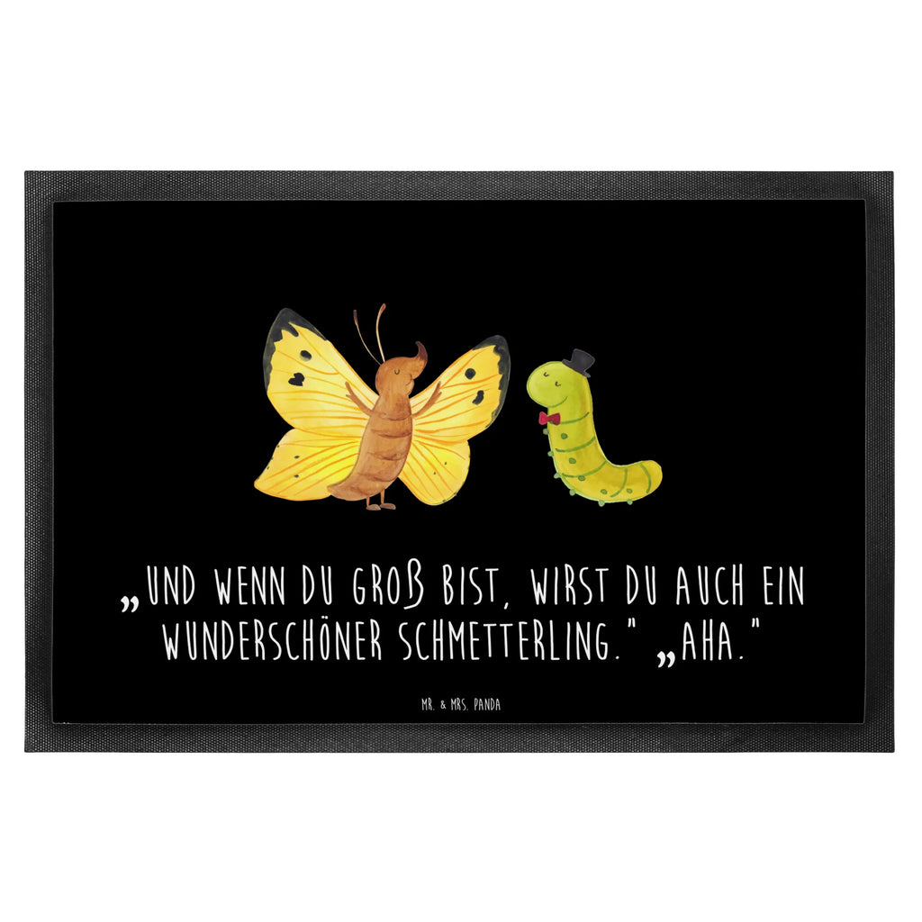 Doormat Caterpillar butterfly small animals, cute, funny, cute animal motives, hand drawn, small world, funny sayings, good mood, happy, gifts, gift ideas, special gifts, animal lover, card, growing up, butterfly, Caterpillar, lemon butterfly, cocoon, beauty, hat, development