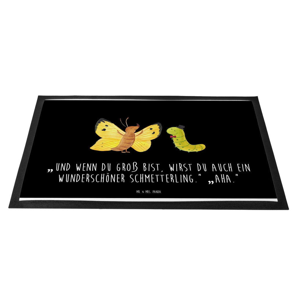Doormat Caterpillar butterfly small animals, cute, funny, cute animal motives, hand drawn, small world, funny sayings, good mood, happy, gifts, gift ideas, special gifts, animal lover, card, growing up, butterfly, Caterpillar, lemon butterfly, cocoon, beauty, hat, development