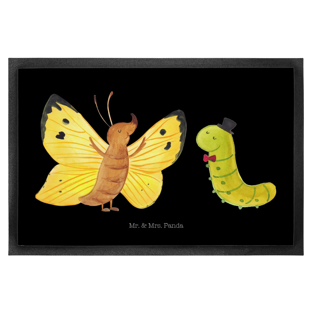 Doormat Caterpillar butterfly small animals, cute, funny, cute animal motives, hand drawn, small world, funny sayings, good mood, happy, gifts, gift ideas, special gifts, animal lover, card, growing up, butterfly, Caterpillar, lemon butterfly, cocoon, beauty, hat, development
