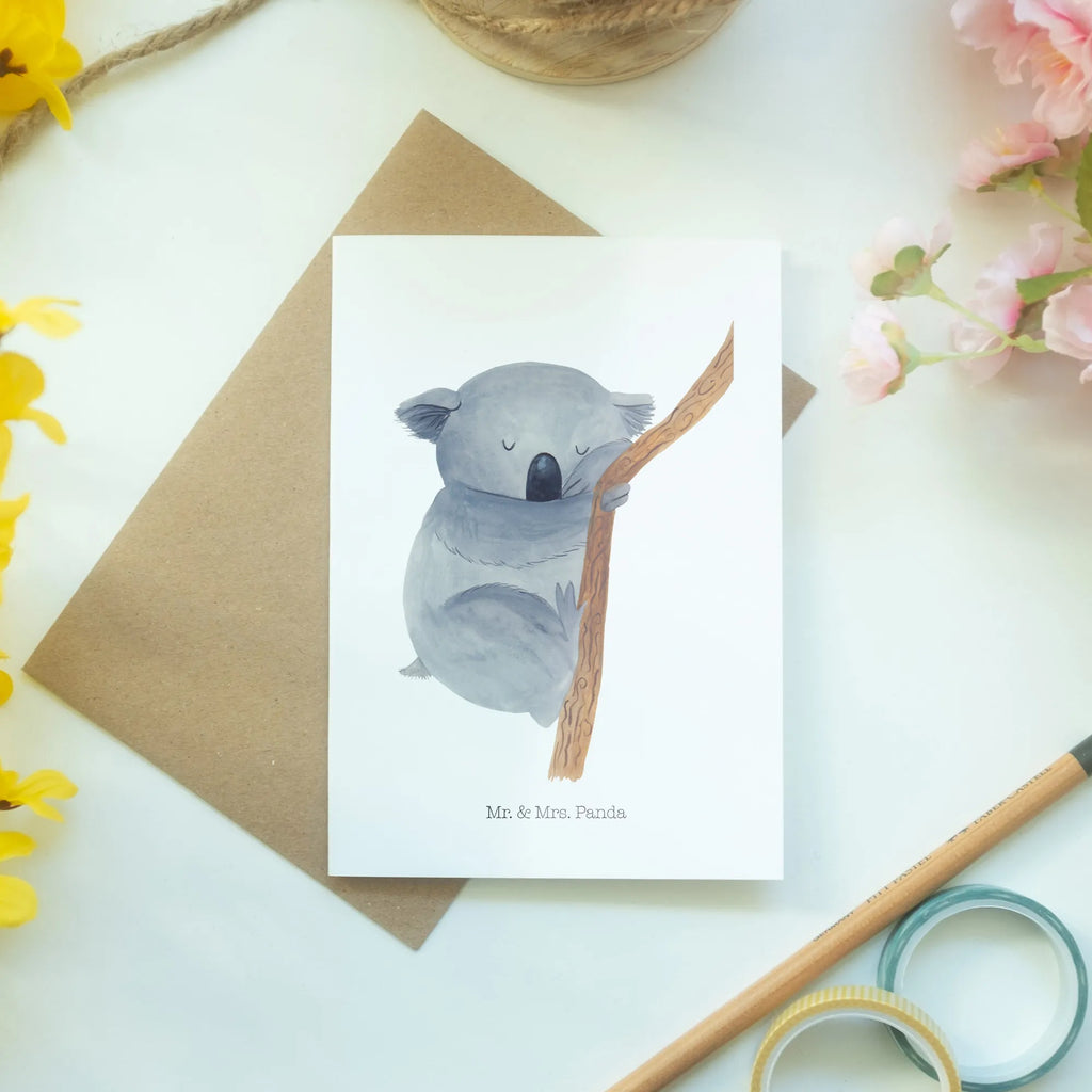 Greetings card koala dankeskarten, Motivkarte, Glückwunschkarte, Grußkarte, glückwunschkarten, firmungskarte, Beileidskarte, babykarte, Grußkarten, osterkarten, weihnachtskarten, genesungskarte, hochzeitskarten, jubiläumskarte, Klappkarte, spruchkarte, vatertagskarte, valentinstagskarte, osterkarte, kommunionskarte, neujahrskarte, abiturkarte, einladungskarten, Gute Laune, Tiermotive, Tiere, Lustige Sprüche, schlafen, Traum, Schlafzimmer, Koala, Bär, Träumen, Koalabär, Traumland