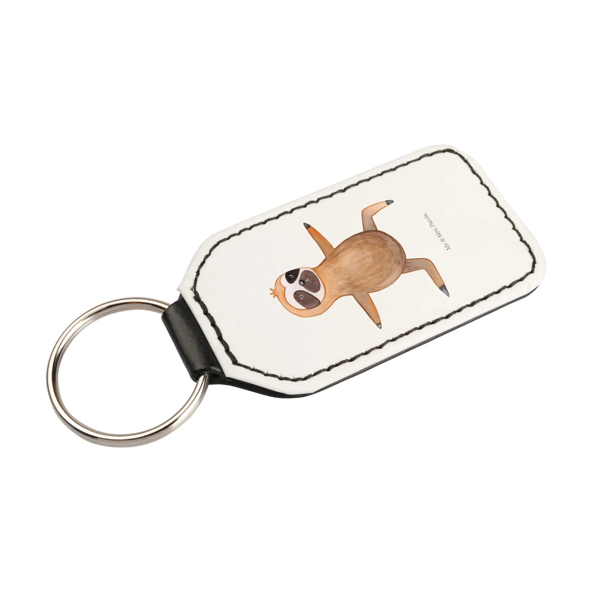 Rectangular key ring sloth yoga bag pendant, pendant, lucky charm, key ring, keychain, Sloth, sloth, trend animal, favorite animal, namaste, yoga, lazy, warrior, yoga exercises