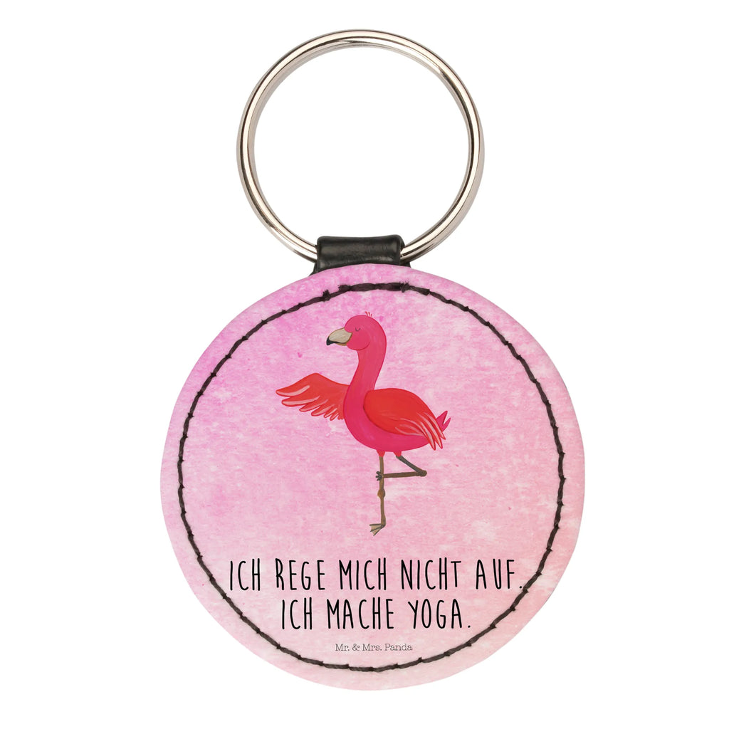 Rund Schlüsselanhänger Flamingo Yoga Schlüsselaccessoire, mini schlüsselanhänger, Schlüsselanhänger, Taschenanhänger, schlüsselbund anhänger, Flamingo, Yoga-Übung, Namaste, Achtsamkeit, Entspannung, Ärger, Tiefenentspannung, Aufregen, Vogel, Yoga