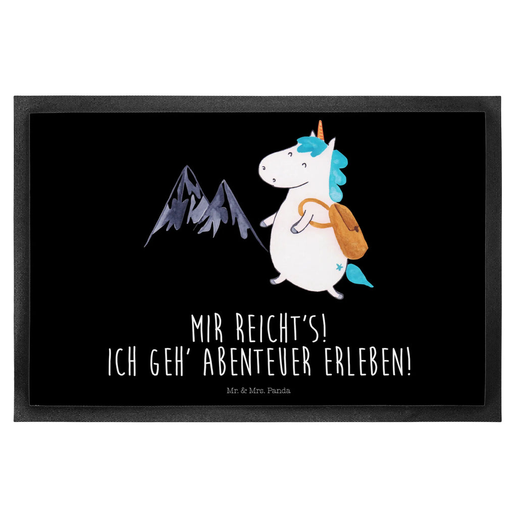 Doormat unicorn climber unicorn, unicorns, english, adventurer, Einhorn, explorer, mountaineer, world traveler, vacation, mountains, world trip, travel, adventure