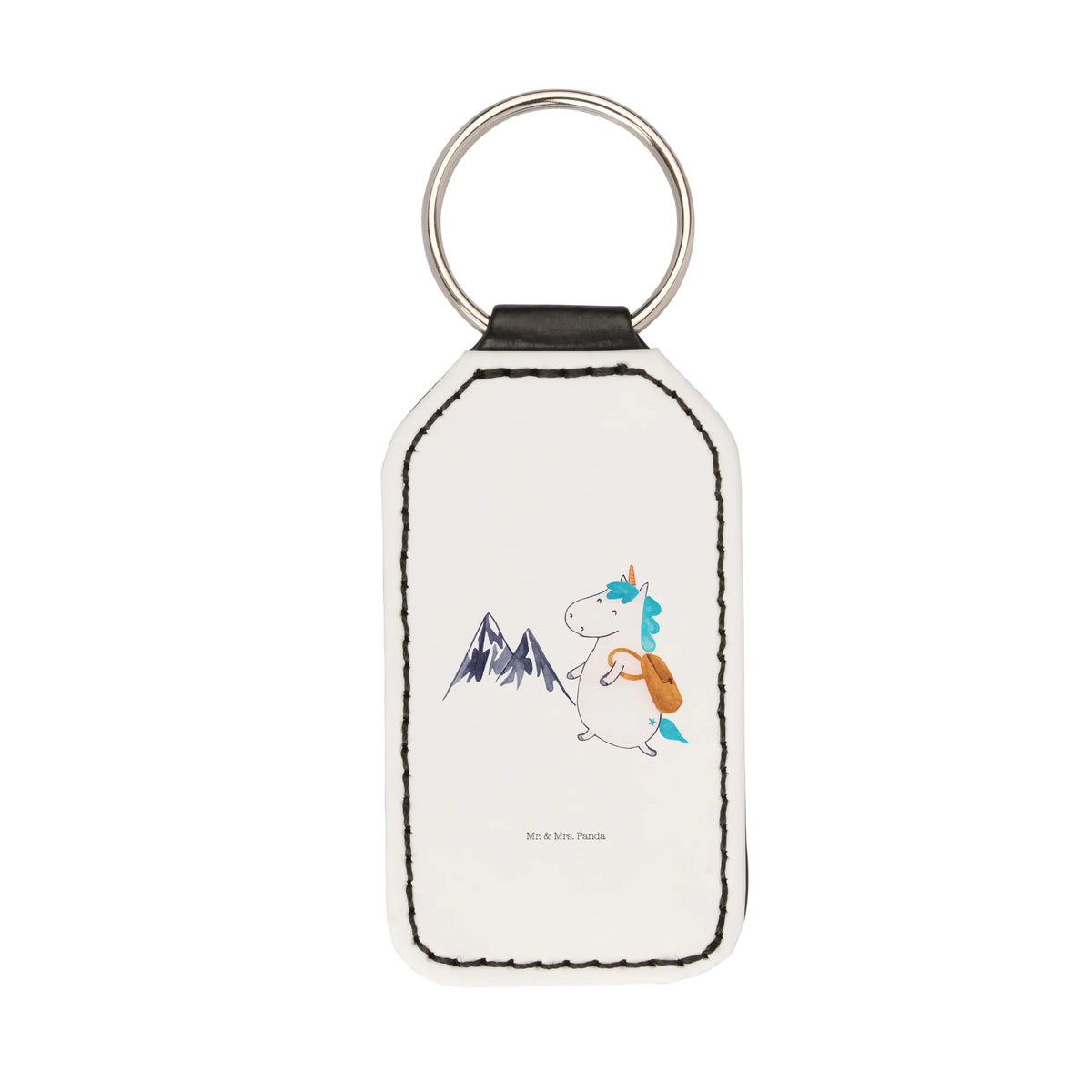 Rectangular key ring unicorn climber mountains, vacation, mountaineer, adventure, travel, explorer, world trip, world traveler, adventurer