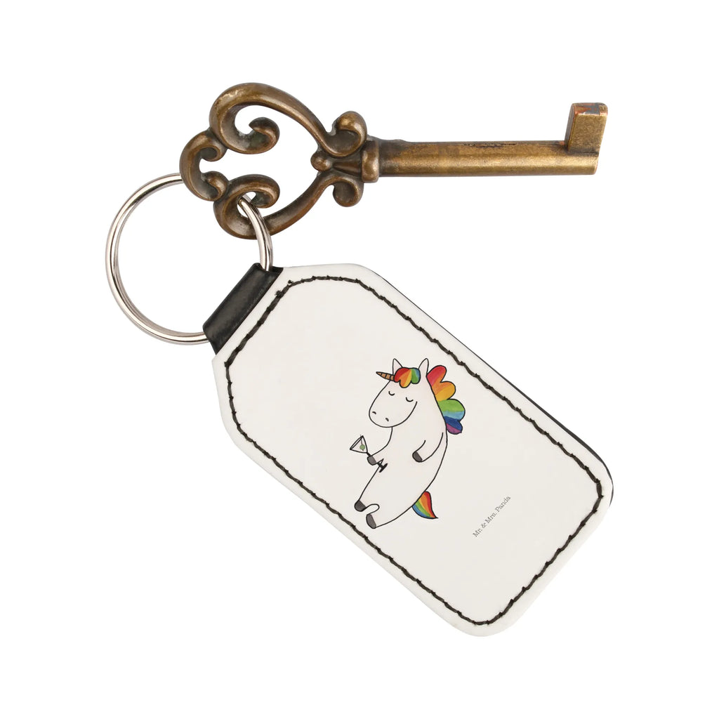 Rectangular key ring unicorn cocktail keychain, lucky charm, key ring, bag pendant, pendant, unicorn, unicorns, girlfriend present, girlfriend gift, party, champagne, celebrating, rum, birthday, caipirinha, fun