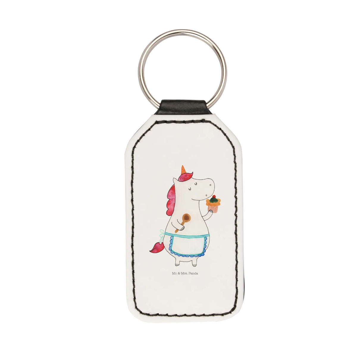 Rectangular key ring unicorn Kitchen lucky charm, key ring, pendant, bag pendant, keychain, unicorn, unicorns, muffin, cook, cake, hobby cook, Unicorn, bake, Baker gift, dreaming, baker present, dreamer, motivation, pie