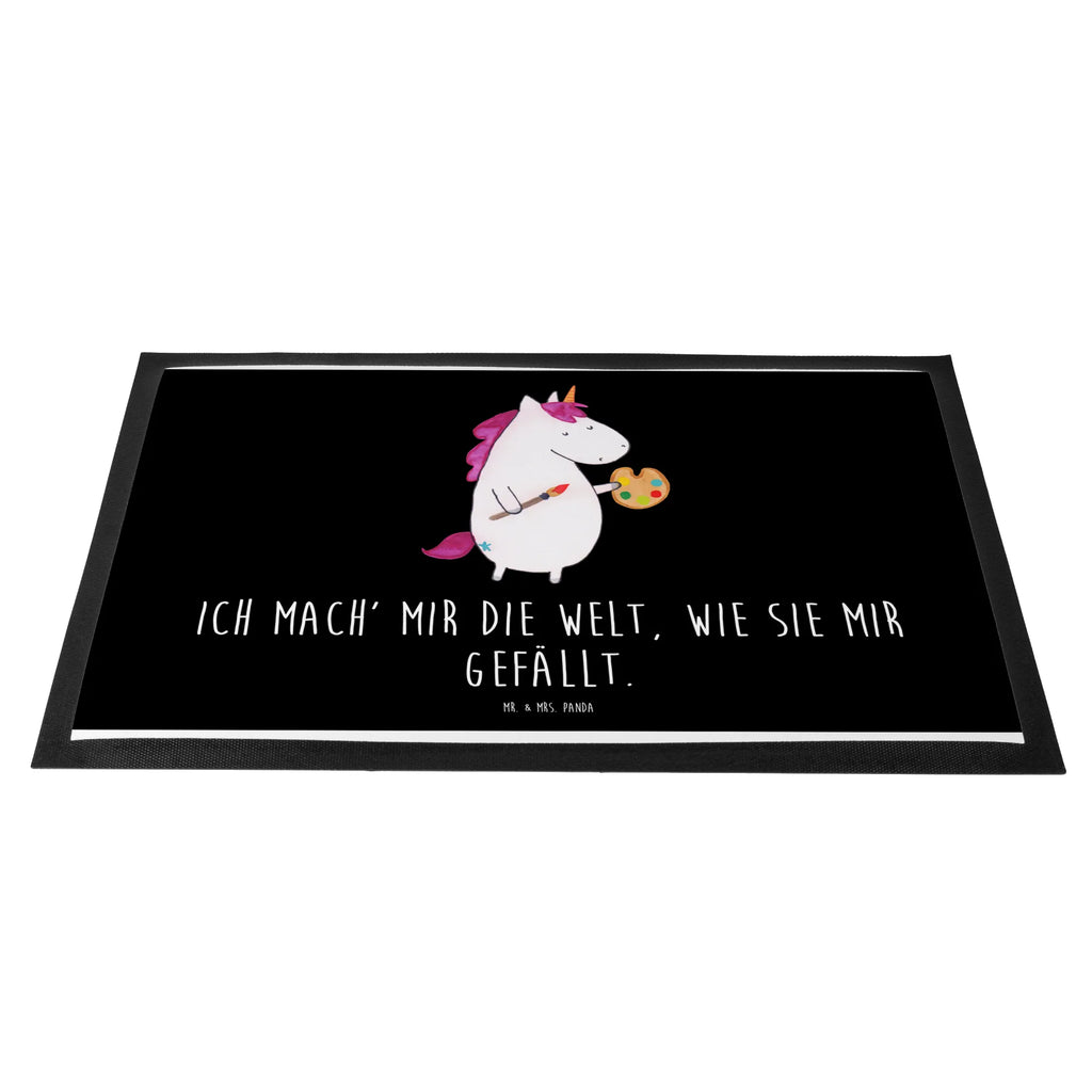 Doormat unicorn Artist Gummi-Fußmatte, hausmatte, Sauberlaufmatte, Schmutzmatte, Schmutzfänger, matte haustür, Eingangsteppich, Gummimatte, teppichmatte, Bodenvorleger, fußmatte, abstreifer, Haustürmatte, Abtreter, Schmutzfangmatte, Schmutzfangteppich, Eingangsmatte, Fussmatte, flurmatte, Türmatte, Outdoor-Matte, Schuhabstreifer, bodenmatte, Fußabtreter, Vorleger, außenmatte, Türvorleger, Fußabstreifer, Abtretmatte, Einhorn Deko, Unicorn, Einhorn, Einhörner, Zeichnen, Welt, Artist, Maler, Stift, Malen, Englisch, Geschenk, Farbe, Künstler, Pinsel