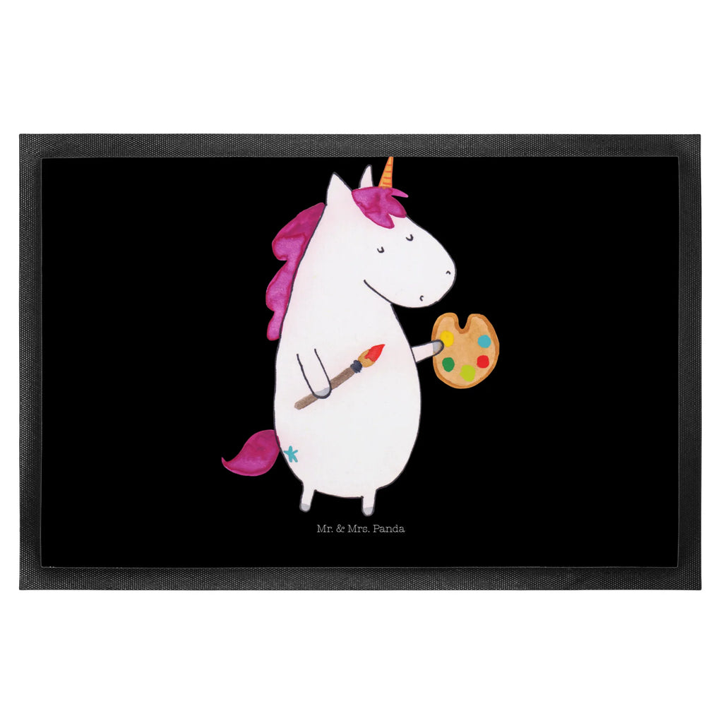 Doormat unicorn Artist Gummi-Fußmatte, hausmatte, Sauberlaufmatte, Schmutzmatte, Schmutzfänger, matte haustür, Eingangsteppich, Gummimatte, teppichmatte, Bodenvorleger, fußmatte, abstreifer, Haustürmatte, Abtreter, Schmutzfangmatte, Schmutzfangteppich, Eingangsmatte, Fussmatte, flurmatte, Türmatte, Outdoor-Matte, Schuhabstreifer, bodenmatte, Fußabtreter, Vorleger, außenmatte, Türvorleger, Fußabstreifer, Abtretmatte, Einhorn Deko, Unicorn, Einhorn, Einhörner, Zeichnen, Welt, Artist, Maler, Stift, Malen, Englisch, Geschenk, Farbe, Künstler, Pinsel