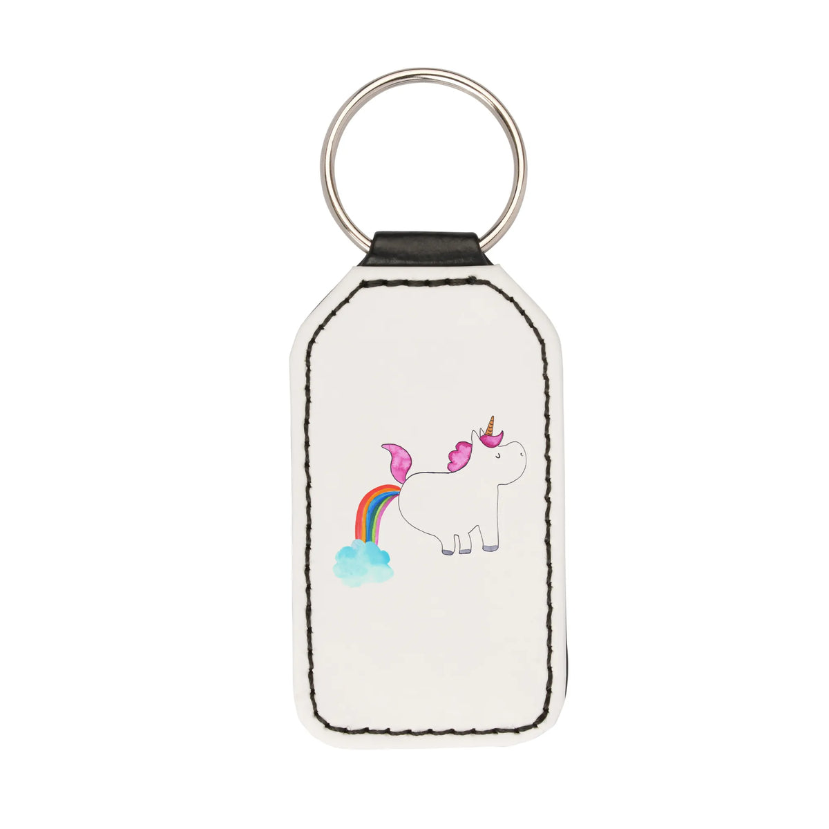 Rectangular key ring unicorn fart rainbow, fun, fart, unicorn fart, uniorn saying, present, girlfriend gift