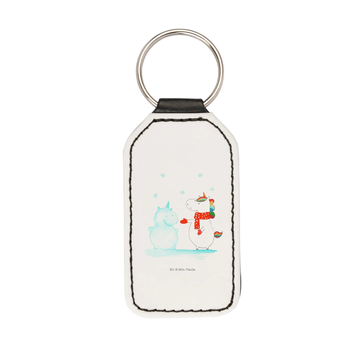 Rectangular key ring unicorn snowman key ring, bag pendant, pendant, keychain, lucky charm, unicorn, unicorns, winter gift, Gloves, Unicorn, present, Cold, Winter, Snowman, Christmas Motif, X-Mas, Cake, Snow, Cap, Christmas