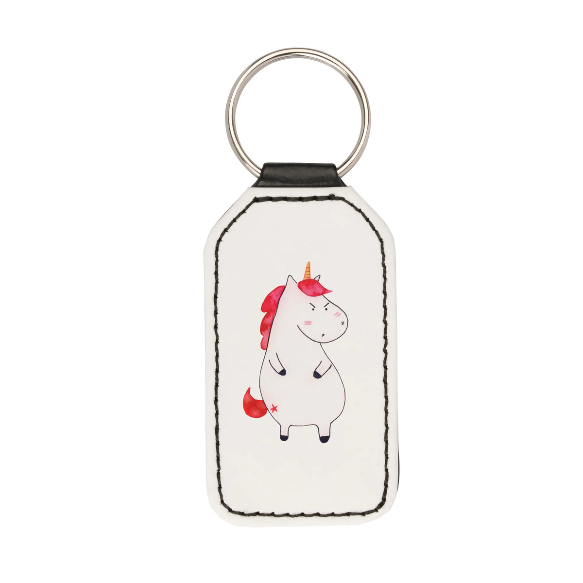 Rectangular key ring unicorn Fury announcement, work, colleg gift, stupid questions, office gift, angry, listless, reality