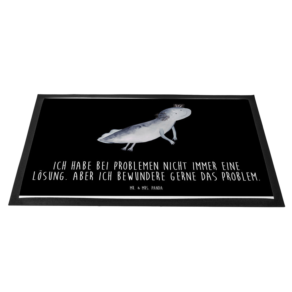 Fußmatte Axolotl schwimmt Türvorleger, Schmutzmatte, Fußabtreter, Matte, Schmutzfänger, Fußabstreifer, Schmutzfangmatte, Türmatte, Motivfußmatte, Haustürmatte, Vorleger, Axolotl, Molch, Axolot, Schwanzlurch, Lurch, Lurche, Problem, Probleme, Lösungen, Motivation