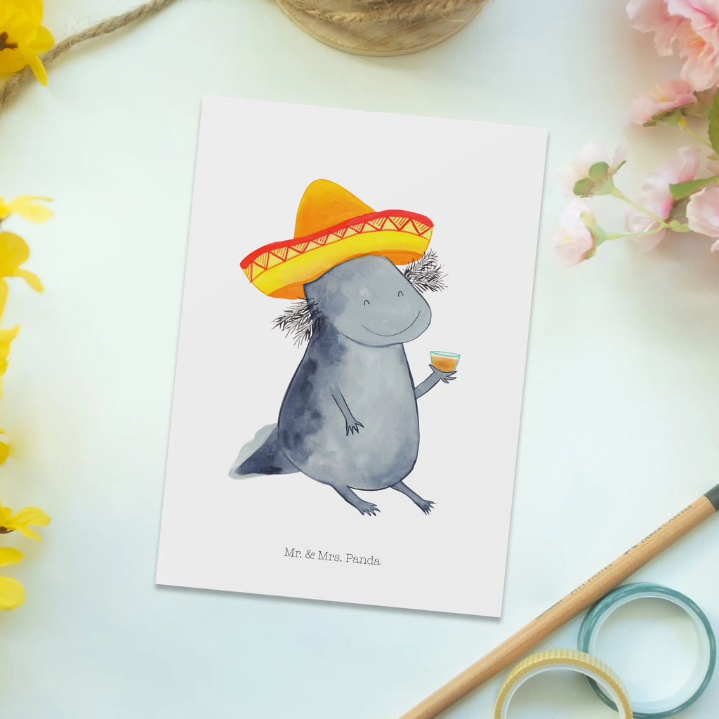 Postkarte Axolotl Tequila Ansichtskarten, Karte, Geburtstagskarte, Grußkarte, Einladungskarte, Einladung Geburtstag, Dankeskarte, Geschenkkarte, Einladungskarten Geburtstag, Einladung, Postkarte, Ansichtskarte, Axolotl, Molch, Lurche, Mexico, Spruch, Sombrero, Schwanzlurch, Axolot, Lurch, Mexiko, Feuerdrache, Zitrone, Tequila, Motivation, Feuersalamander