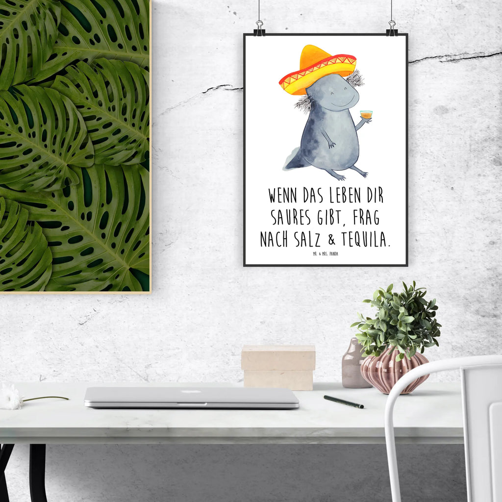 Poster axolotl tequila Mr. & Mrs. Panda Poster, Wandbild, Poster, Wanddekoration, kunst für die wand, Kunstdruck, grafikposter, Designposter, drucke, Wanddeko Bild, Deko Bild, kunstdruck poster, Bild für Wand, Posterdruck, kunstposter, Wandschmuck, Bild, Plakat, wandkunst, Wandposter, wanddeko, wanddruck, Molch, Axolotl, Feuersalamander, Motivation, Spruch, Mexiko, Lurch, Schwanzlurch, Lurche, Zitrone, Feuerdrache, Tequila, Mexico, Axolot, Sombrero