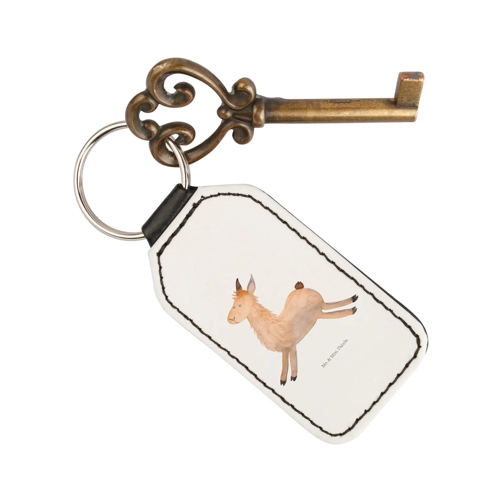Rectangular key ring lama Jump pendant, key ring, lucky charm, bag pendant, keychain, Llama, llama, alpaca, trendy animal, favourite day, start, happy, heartache, Lama, new start, llamas, girlfriend, happy day, luck, graduation, good morning, exam