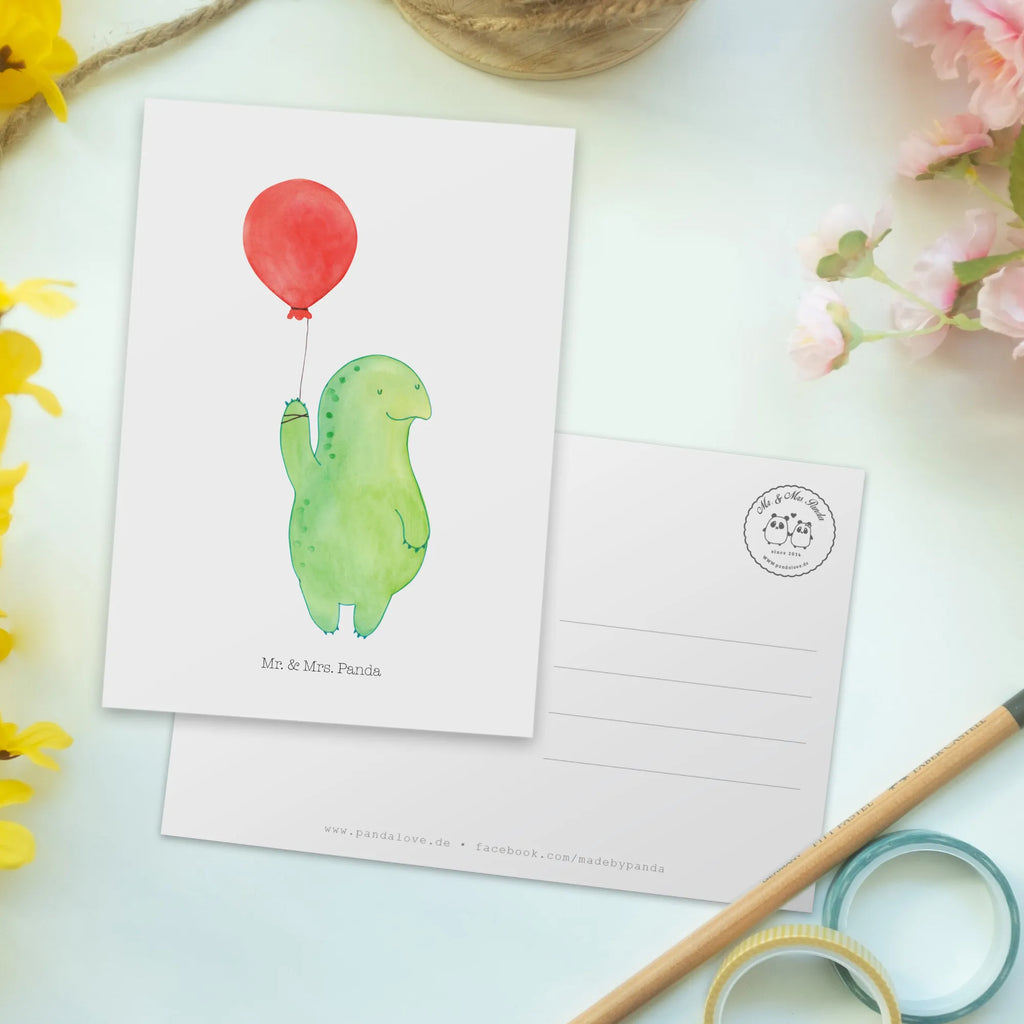 Pocztówka żółw balon Postkarte, Kunstkarten, Ansichtskarte, Grußkarte, einzelkarte, Designkarte, spruchkarte, Ansichtskarten, Motivkarte, kunstkarte, Postkarten, bildkarte, Fotokarte, Schildkröte, Mutausbruch, Motivation, Motivationsspruch, Schildkröten