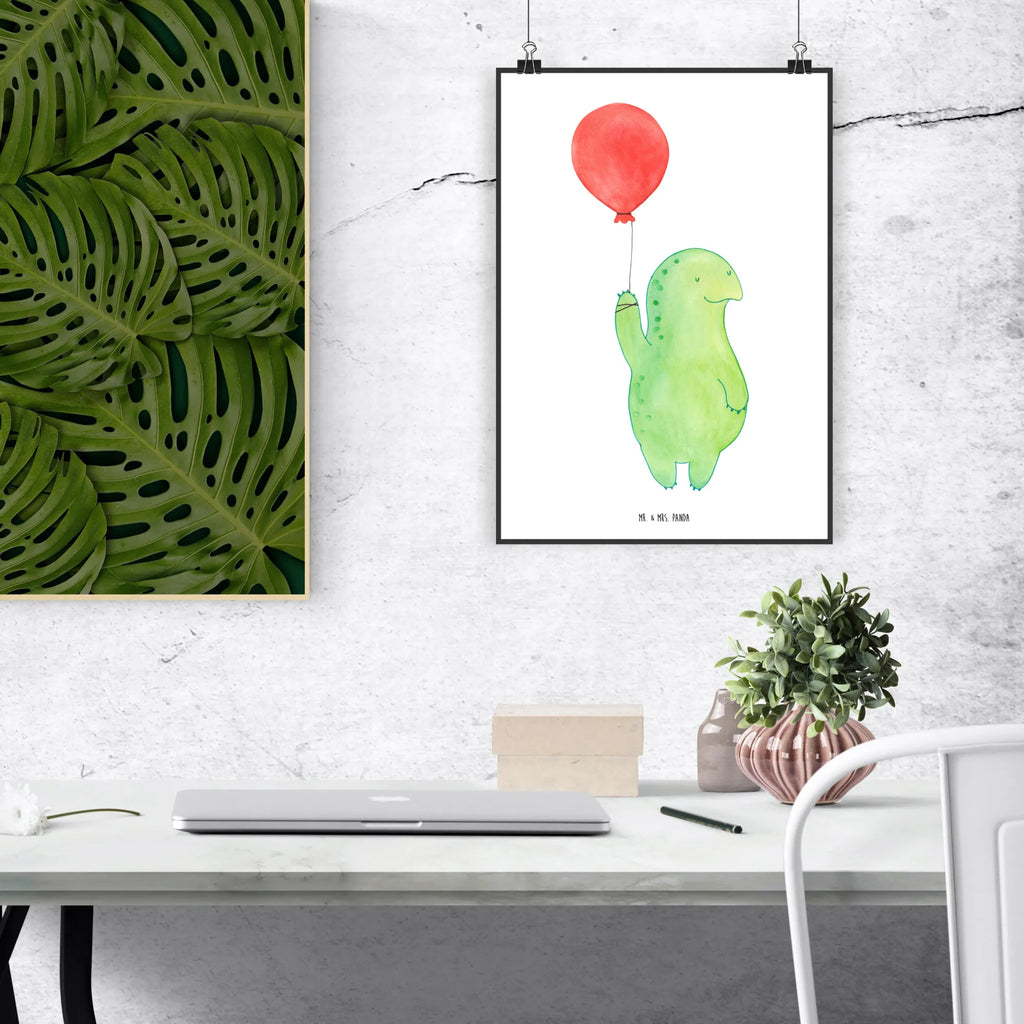 Plakat żółw balon Skałka