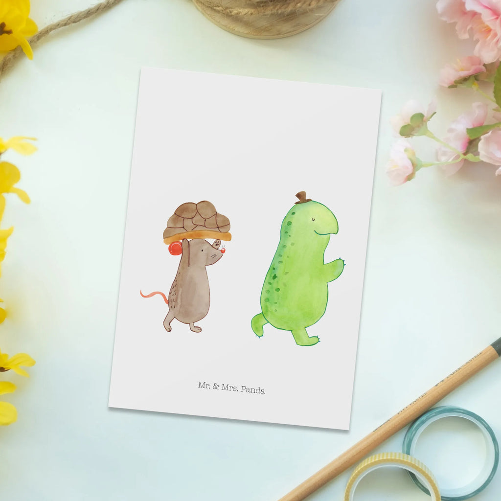 Postcard tortoise Mouse Einladungskarten Geburtstag, Karte, Ansichtskarte, Ansichtskarten, Einladung Geburtstag, Einladung, Einladungskarte, Geschenkkarte, Geburtstagskarte, Dankeskarte, Postkarte, Grußkarte, Schildkröte, beste Freundinnen, beste Freunde, Freunde, Freundinnen, Maus