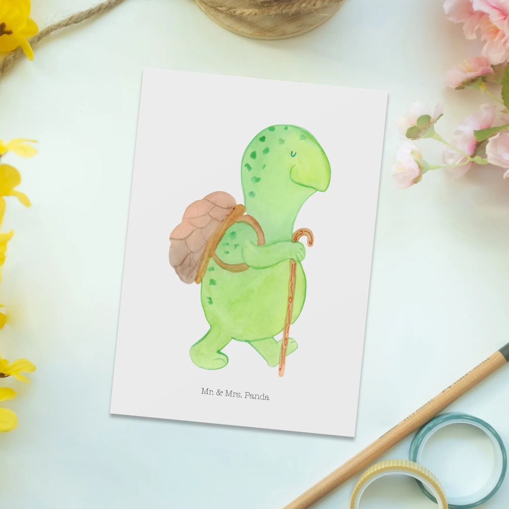 Pocztówka żółw Wędrowiec Postkarte, Postkarten, Kunstkarten, Ansichtskarten, Motivkarte, Grußkarte, bildkarte, spruchkarte, Designkarte, einzelkarte, Ansichtskarte, Fotokarte, kunstkarte, Schildkröte, Motivationsspruch, Motivation, Neuanfang, Motivationssprüche, Schildkröten