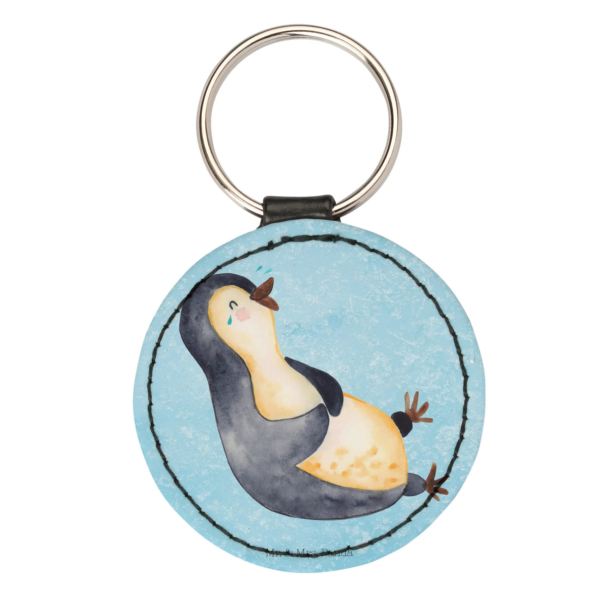 Round key ring Penguin Laugh North Pole, Penguins